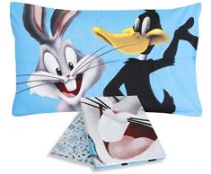 Warner Bros. KomplettLetto 1 Piazza Looney Tunes Einzelbett Azzurro, Blu, Nero
