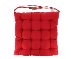 Douceur DInterieur - 1600580, Sitzkissen , 40 X 40 Cm , Essentiel , Polyester Unifarben , Rot