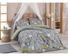 Eponj Home Bettwäsche-Set für Einzelbett 155 x 220 cm Grey Yellow White