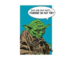 Komar Wandbild Star Wars Classic Comic Quote Yoda | Kinderzimmer, Jugendzimmer, Dekoration, Kunstdruck | ohne Rahmen | WB122-50x70 | Größe: 50 x 70 cm (Breite x Höhe)