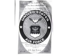 DCentral US AIR Force Fensteraufkleber, abnehmbar Optik aus geätztem Glas. 10,2 x 15,2 cm, ideal für Front- und Schiebetüren, Fenster, Duschen, Spiegel etc.