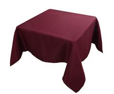 Biscaynebay Stoff-Tischdecken, wasserabweisend, auslaufsicher, für Esszimmer, Küche, Hochzeit und Partys 60X60 burgunderfarben