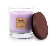 pajoma Duftkerze Lavendel, 180 g, im Glas mit Holzdeckel, NEU Premium Edition, für Circa 25 Stunden