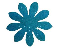 Petras Bastel News Streudeko, Fliz, türkis, 18 x 12 x 5 cm