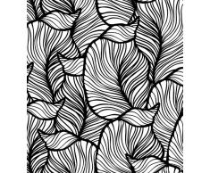 Myspotti mySPOTTIlook Leaves Black, 90x100cm Fensterfolie statisch haftend, Kunststofffolie, schwarz; transparent, 90 x 100 x 0,1 cm