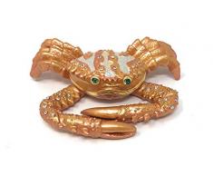 Kubla Crafts Schmuckkästchen in Krabbenform, emailliert, 7 cm lang