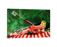 iCanvasART Kunstdruck auf Leinwand, Motiv Zahnbürste, Elf, Weiß Tiefe: 1,9 cm, Leinwand, gespannt 18 x 12