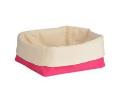 Premier Housewares Brotkorb, Pink, Cremefalten Design, Polyester, Baumwolle