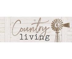 P Graham Dunn Country Living Windmühle weißwaschung 50,8 x 17,8 cm Kiefer Holz Palette Style Wandbild Wandschild