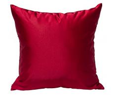 tangdepot Massiv Seidig Überwurf Kissenbezügen, Scheint und Luxus Kissen, Seide, Rot, 12 x 18