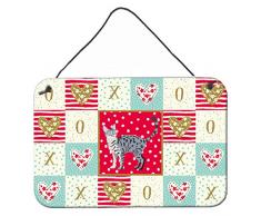 Carolines Treasures California Spangled #1 Cat Love Türaufhänger, Wanddekoration, Mehrfarbig