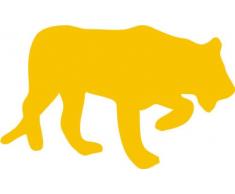 INDIGOS 4250380592978 Wandtattoo w051 Puma Afrika 96 x 59 cm, gold