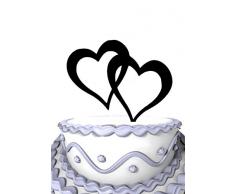 Mei Jia Fei 2 Herzen Braut und Brautigam Hochzeitstorte Topper
