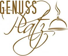 Graz Design 620519_30_091 Wandtattoo Tattoo Wandaufkleber Deko für Küche Spruch Genuss Platz Servierglocke (Größe=37x30cm//Farbe=091 Gold)