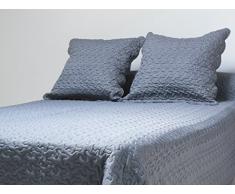 Soleil docre 376001 Tagesdecke Uni anthrazit 240x260 cm + 2 Kissenbezüge