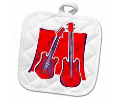 3dRose Topflappen, weiß, 20,3 x 20,3 cm