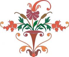 Indigos 4051719765311 Wandtattoo MF400 schÃ¶ne Vase 96 x 79 cm