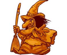 INDIGOS 4051719804300 Wandtattoo ME065 Hexe Halloween Party Feier 40 x 33 cm