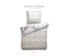 Heckett Lane Bettwäsche 100% Baumwolle Ning 155x220 (80x80) Cloud White