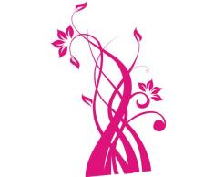 INDIGOS 4051095033233 Wandtattoo W320 Ranke Pflanzen Wandauskleber in 3 Größen, 80 x 49 cm, pink