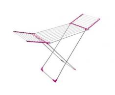 Meliconi 722011 Wäscheständer, Metall, Rosa, 180 x 56 cm