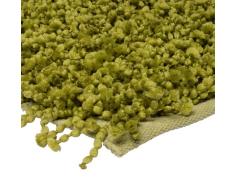 Monbeautapis Pflaume 128664 Glöckchen Shaggy Teppich Polyester 170 x 120 cm, Polyester, grün, 170x120x15 cm