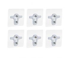 uxcell Meike Haushalts-Autorisierte Selbstklebende Hutkappen-Haken, Wandhaken, Haken zum Aufhängen an der Wand oder an der Garderobe für Badezimmer 0.16x0.31, 6pcs