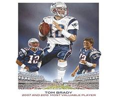 Buyartforless Schönes Bild von Tom Brady. Original Ölgemälde von Darryl Vlasak. 30,5 x 45,7 cm Druck auf 80 Lb Abdeckung Lager Papier. Fine Art Print.