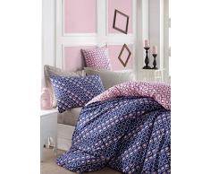 Cotton Box Bettwäsche-Set für Doppelbett 200 x 220 cm Dusty Rose Dark Blue