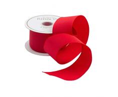 Caspari Schleifenband mit Draht rot