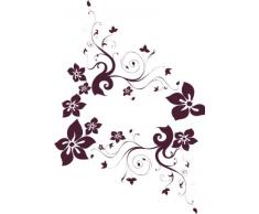 Indigos 4051719735543 Wandtattoo MF197 Tribal Ranke Pflanze Blume Hibiskus 40 x 28 cm