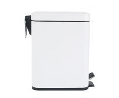 Beldray Nähmaschine la041173wht rechteckig Abfall Treteimer mit Softclose Deckel, 5, weiÃ, 5 Liter