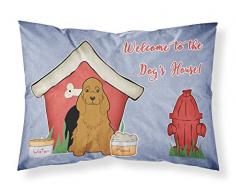 Caroline s Treasures bb2849pillowcase Hund House Collection Cocker Spaniel Rot Stoff Kissenbezüge, Standard, Multicolor