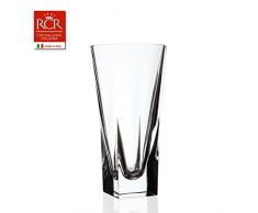 RCR Fusion Vase Quadratisch, Glas, Transparent, 25 cm