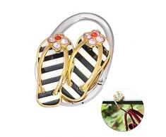 2 PACK Faltbare Tisch Taschenhaken, Schuhe Shaped Handtasche Halter Aufhänger Reisetasche Tote Geldbörse Zubehör