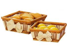 Premier Housewares Körbe, 2er Set, Naturfarn mit Futter