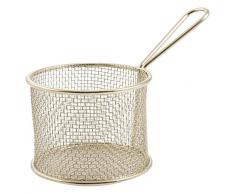 Villa d Este Home Tivoli die Küche Korb für Pommes, Eisen, Grau, 20 x 12 x 15 cm