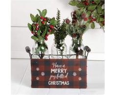 Blossom Eimer 198-39613Have A Merry Christmas Korb mit 3 großen Flaschen, klein, Mehrfarbig