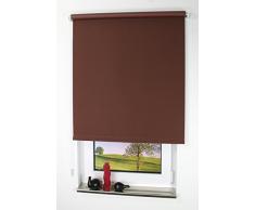 Liedeco 62Â x 180Â cm Unifarben Verdunklungsrollo, schwarz, Dunkelbraun, 122 X 180 cm
