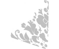 INDIGOS 4051095035428 Wandtattoo w326 Ranken Pflanzen Wandauskleber in 3 Größen, 96 x 73 cm, silber