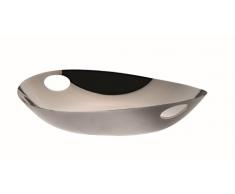 Mepra Due Oro Nero Schale, Edelstahl, ausgeschnittene Griffe, 22 cm