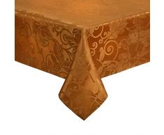 Nantucket Fall Tischdecke Blätter und Rollen für Küche und Esstisch, Ernte Damast, einfarbige Farben für Herbst und Erntedankfest, fleckenabweisend, Flüssigkeiten verlaufen 60 x 102 Rectangle ziegelrot