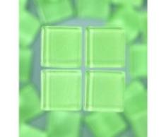 MosaixSoft 15 x 15 x 4 mm 200 g 91-teilig Glas Fliesen, hellgrün