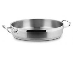 LACOR PFANNE O/Deckel ECO-Chef 24X6 CMS, Edelstahl, 24, 24 cm
