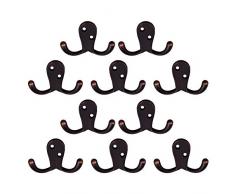 Design House Doppelhaken Wandmontage für Garderobe Bad Küche 10er-Pack Oil Rubbed Bronze