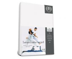 Bed-Fashion Topper Spannbetttuch, Baumwolle, weiß, Single, 80 x 200 cm