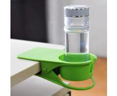Kreativer Tisch Schreibtisch Seite riesiger Clip Trinkbecherhalter Trinkbecherhalter Clip für Zuhause Büro Küche Geschirr Verwendung – Grün