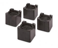 Whitmor 6511–3349-blk Bett aufstehen, 4 Zählen schwarz Holz