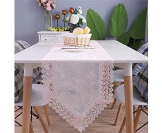 JH table runner Tischläufer mit Spitze, florales Stickerei, für Vintage, Hochzeit, Bankett, Dekoration, Tischläufer, Kommode 15 x 86 Inch Rose