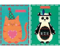 Vervaco Stickkarte für Kinder aus Karton